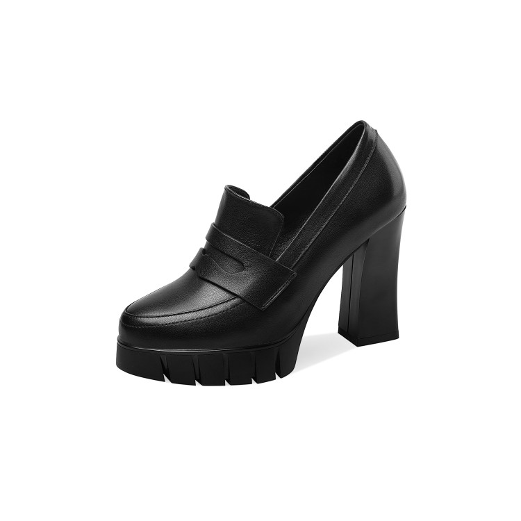 20201205705729031_750.jpg Women's Chunky High Heel Round Toe Slip-On Pumps