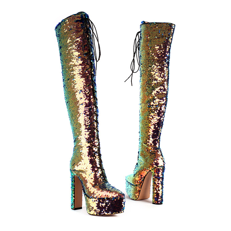 20230716580328029_750.jpg Sequin Over-the-Knee High Heel Fashion Boots