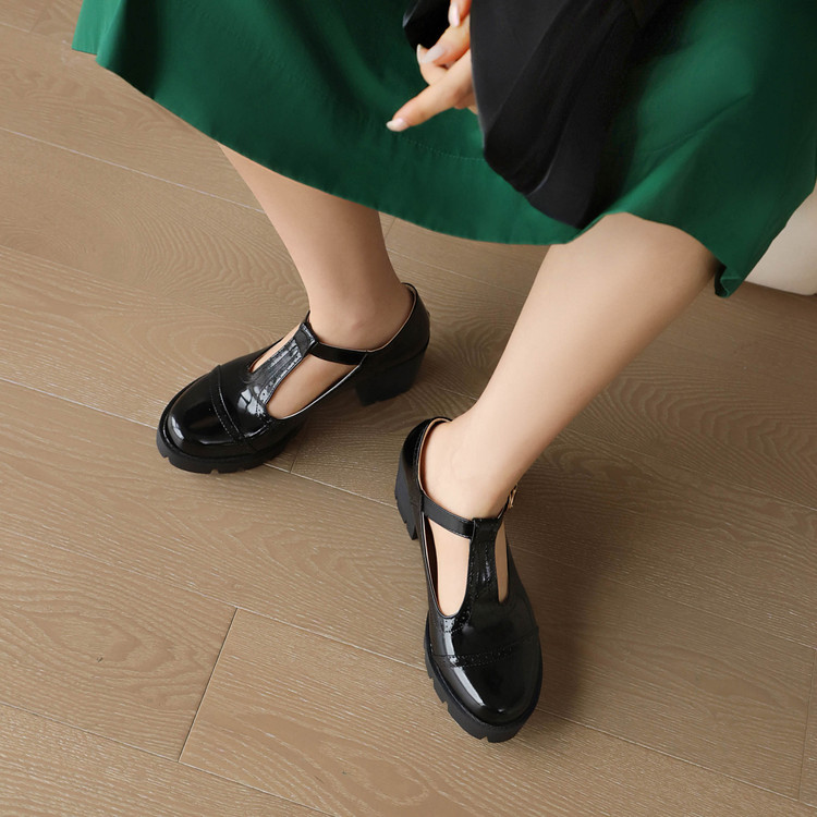 Women's Minimalist Pointed Toe Chunky Heel Flat Shoes