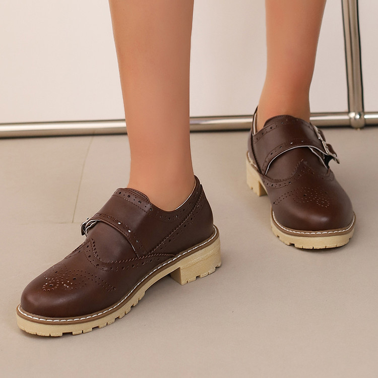 Women's Minimalist Round Toe Chunky Mid Heel Slip-On Shoes Summer 2025