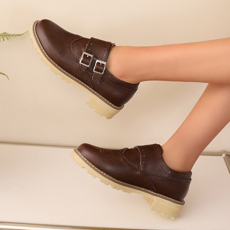 Women's Minimalist Round Toe Chunky Mid Heel Slip-On Shoes Summer 2025
